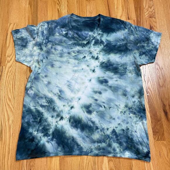 Tie dye cosmic egg ice dye tshirt 2XL blue unisex - Picture 2 of 7